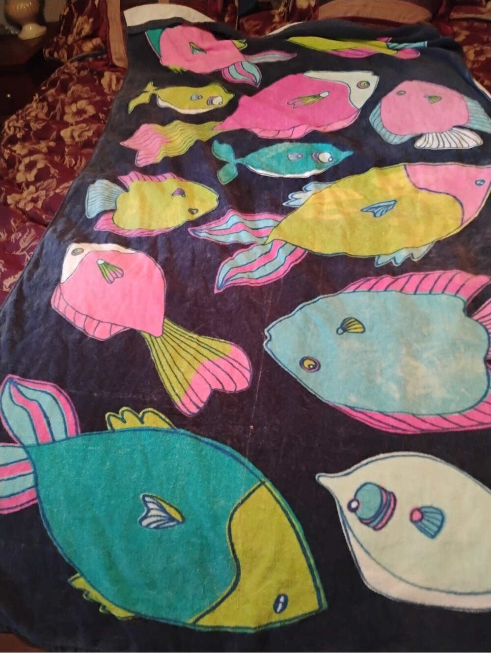 Colorful Tropical Fish Beach Towel  Large Pool Bath Blanket